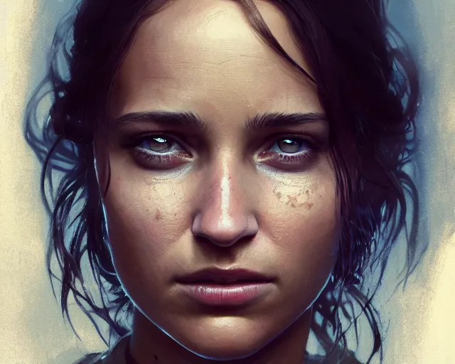 Prompt: highly detailed portrait of alicia vikander, in the walking dead, stephen bliss, unreal engine, fantasy art by greg rutkowski, loish, rhads, ferdinand knab, makoto shinkai and lois van baarle, ilya kuvshinov, rossdraws, tom bagshaw, global illumination, radiant light, detailed and intricate environment