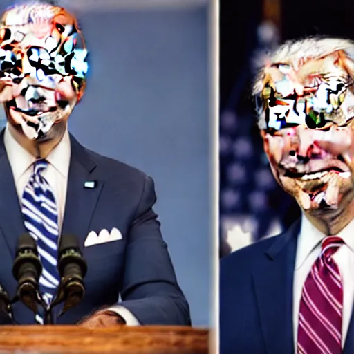 Image similar to Joe biden in the style of niki manaj