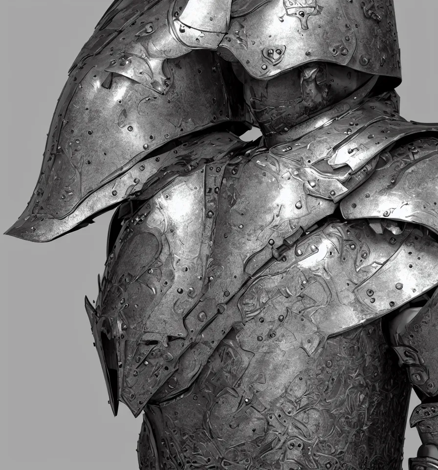 Prompt: paladin plate armor by salvador dali, 8 k resolution, intricate, photorealistic, smooth, octane render, ray tracing, ambient occlusion,