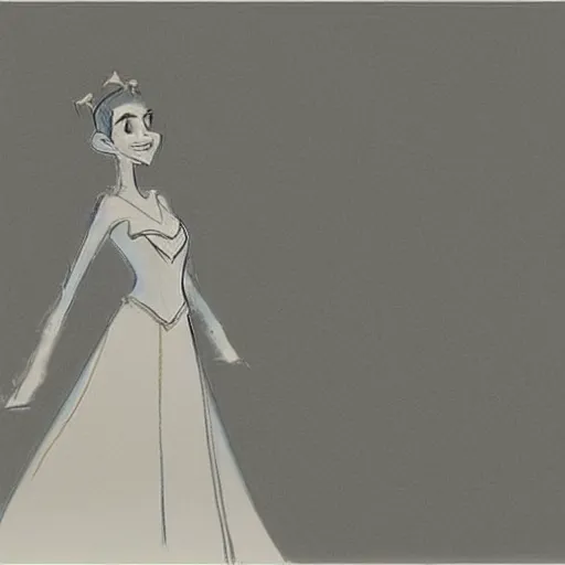 Image similar to milt kahl sketch of victoria justice as princess padme in star wars episode 3