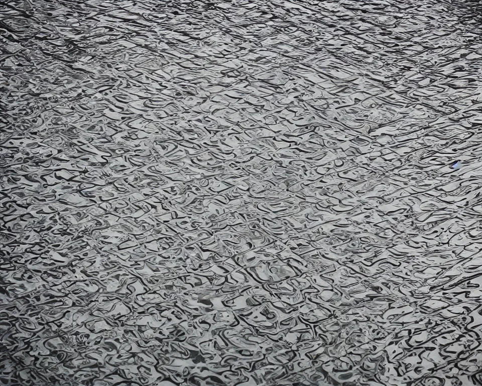 Image similar to high definition photography of beautiful patterns in urban water reflections