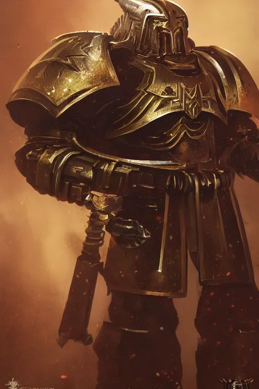 Image similar to armor portrait heros warhammer 4 0 k horus heresy fanart - the primarchs emperor by johannes helgeson animated with vfx concept artist & illustrator global illumination ray tracing hdr fanart arstation zbrush central hardmesh 8 k octane renderer comics stylized