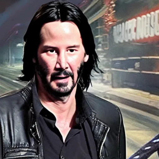 Image similar to keanu reeves as ghostrider