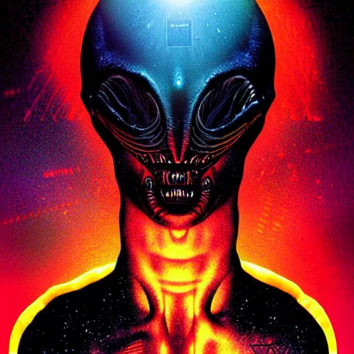 Image similar to alien poster art by imagine effects