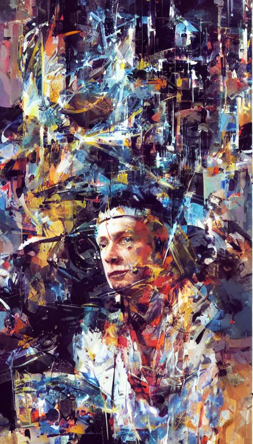 Image similar to portrait of a digital shaman, by john berkey