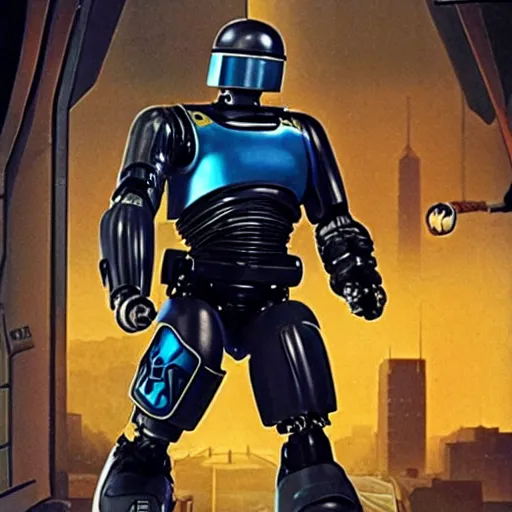 Prompt: robocop 1 9 8 4 as apex legends character