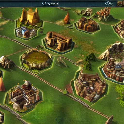 Prompt: civilization IV menu screen