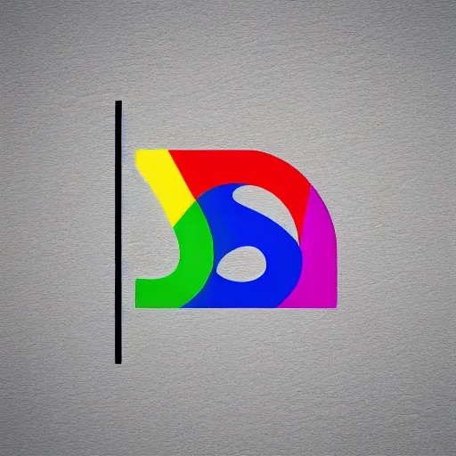 Image similar to rainbow flag, logo, simplistic 3 d