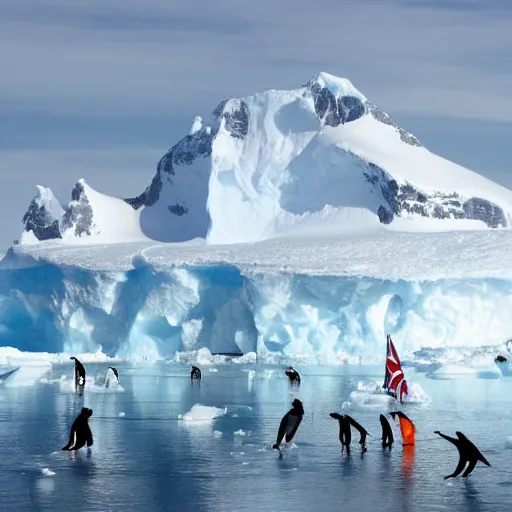 Prompt: the antarctic olympics