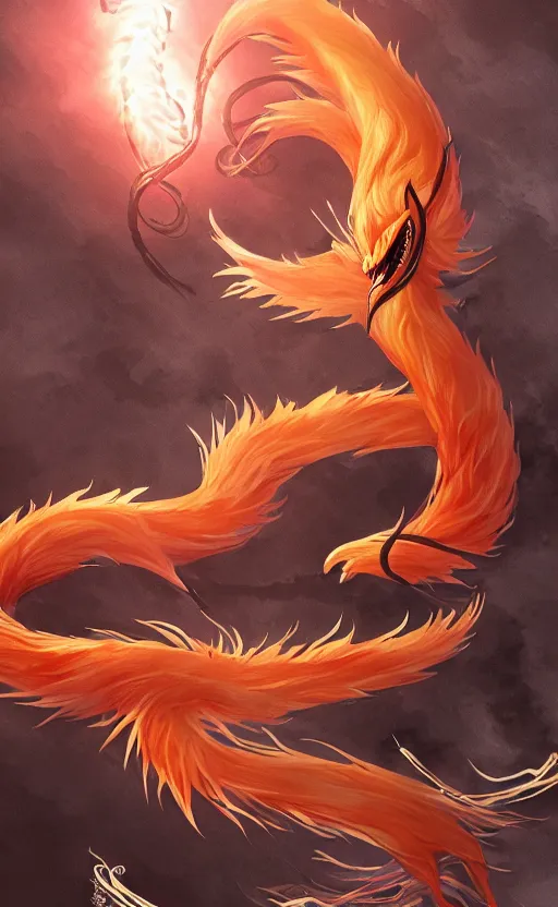 Image similar to venom as the nine tailed fox, kurama, dynamic lighting, photorealistic dark fantasy concept art, trending on art station, stunning visuals, creative, cinematic, ultra detailed