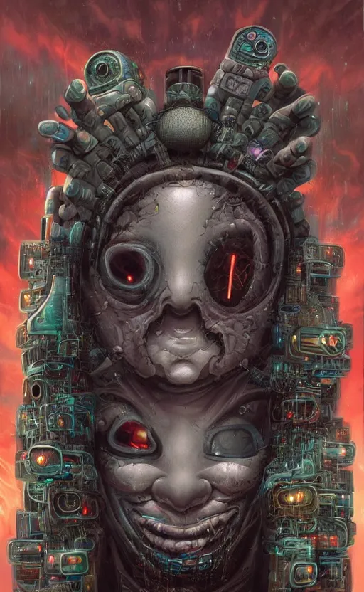 Image similar to cyberpunk cultist by naoto hattori