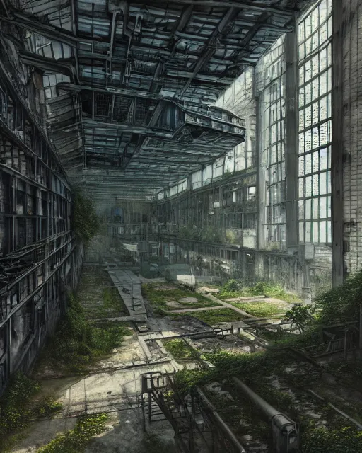 Prompt: a beautiful photorealistic illustration of unknown backroom level industrial architecture unfinished building nature city architecture urbex building by albrecht durer, postcyberpunk futuristic magic realism nature gem otherworldly universe, archdaily, wallpaper, highly detailed, trending on artstation.