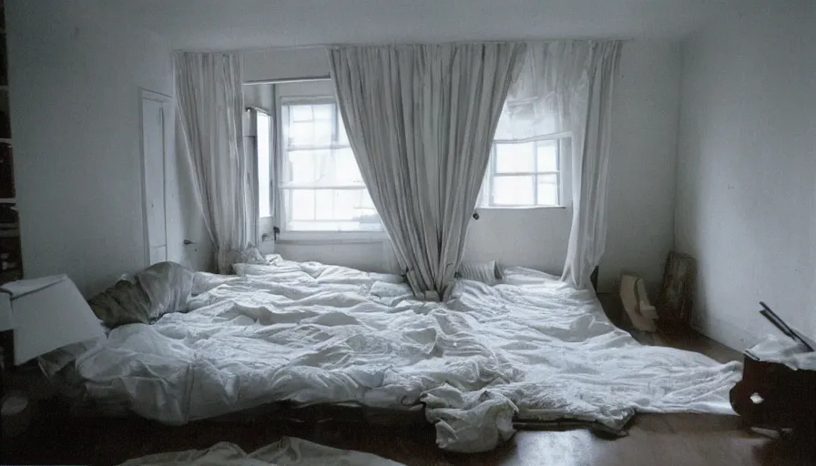 Image similar to interior of a bedroom in 1 9 9 9