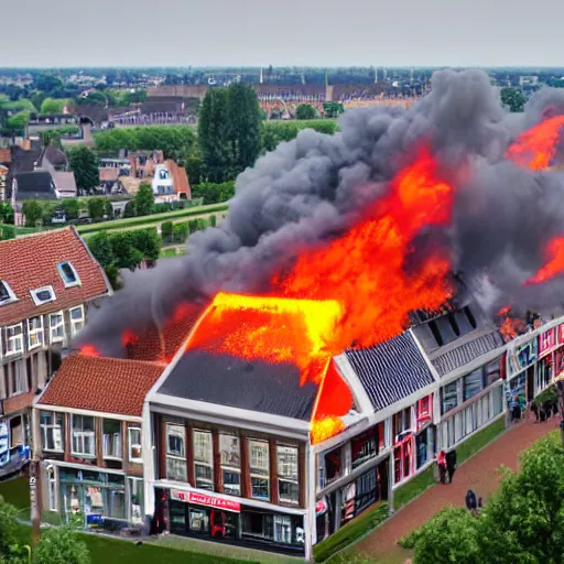 Image similar to Waalwijk on fire