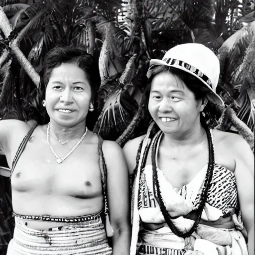 Prompt: two women in brazil during a festival by hisaji hara