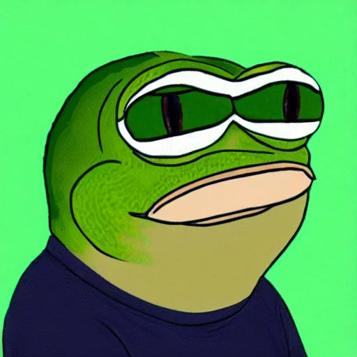 Image similar to realistic fat pepe the frog