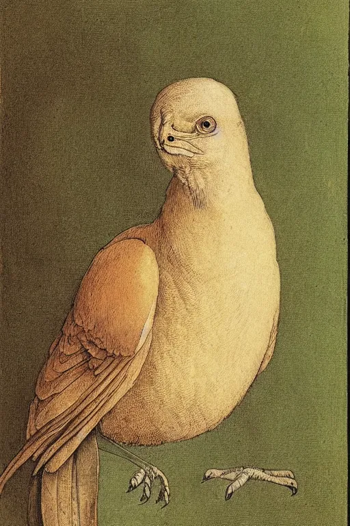 Prompt: portrait of a bird in the style of albrecht durer