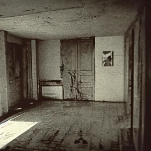 Prompt: photo of creepy apartment, rosemary's baby, resident evil