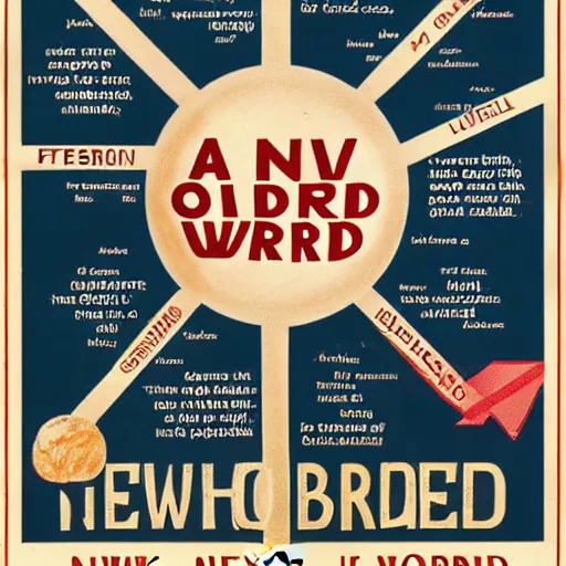 Image similar to a parody of new world order called a new word order about vocabulary, poster