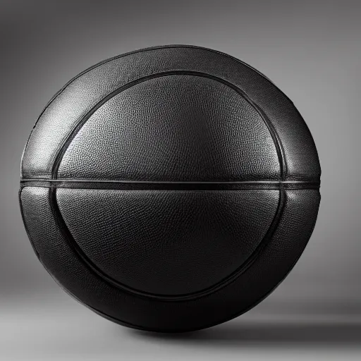 Image similar to studio photo of a floating a leather basketball, hyper realistic, 8 k
