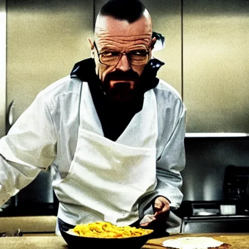 Image similar to walter white cooking