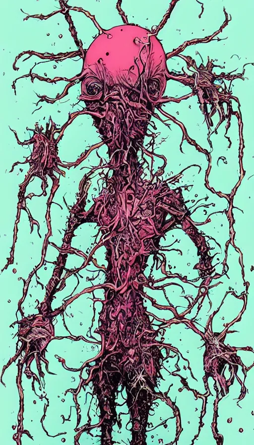 Prompt: The end of an organism, by alex pardee