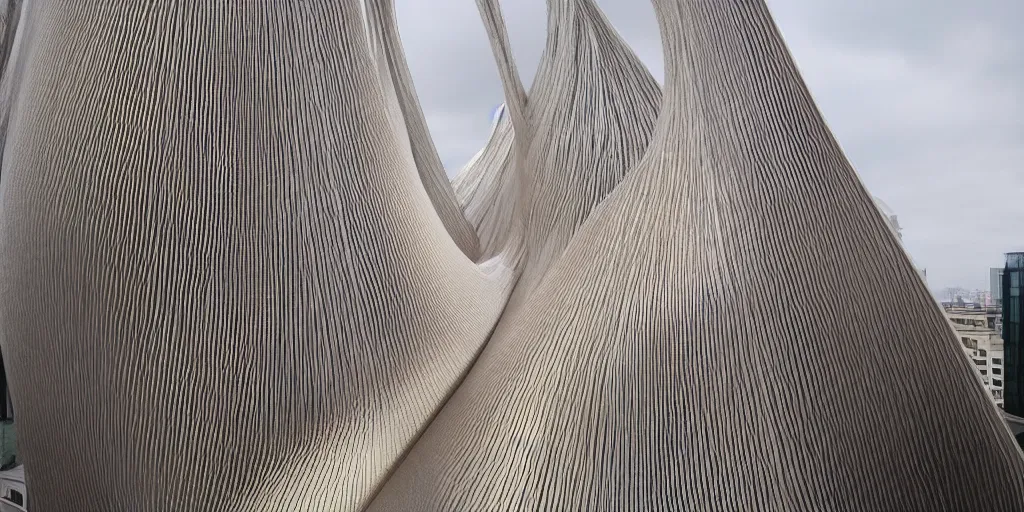 Image similar to knitting gold zaha hadid architecture