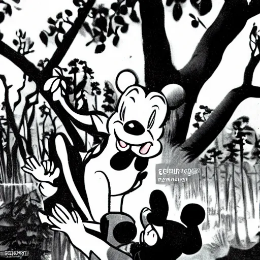 Image similar to 1 9 4 0 s disney film about talking forest animals super high detail nazi propaganda actuall photo award winning