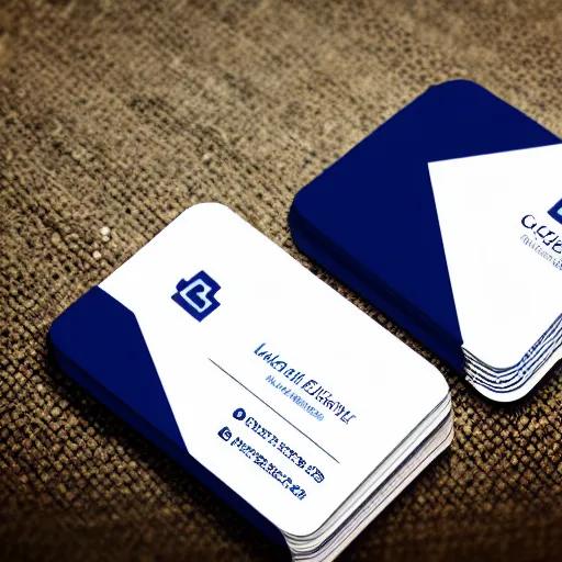 Image similar to a business card with logo for a real estate agent, blue and white color scheme, name of the company is casa hunting