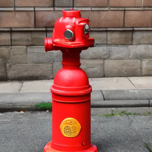 Image similar to a fire hydrant made of croissant