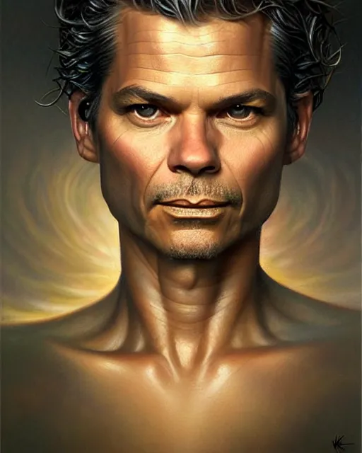 Image similar to detailed portrait of timothy olyphant olive! with pimento! by tomasz alen kopera and peter mohrbacher and johanna martine! and margaret keane! elegant alluring luminescent