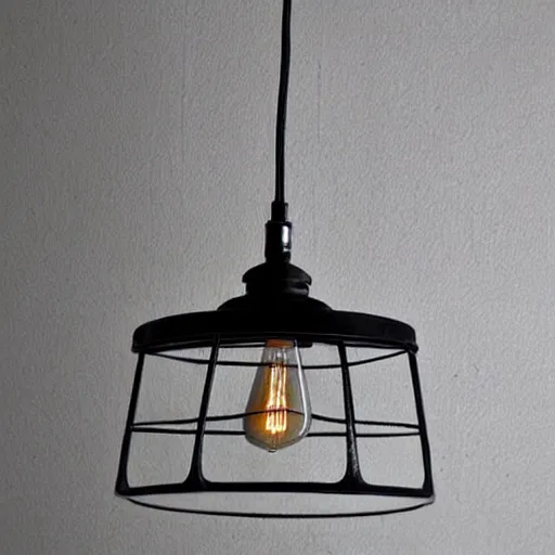 Prompt: farmhouse hanging light pendant, industrial, product photography, hanging ceiling light, industrial lighting fixture