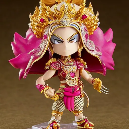 Prompt: monkey king wearing jewellery, nendroid