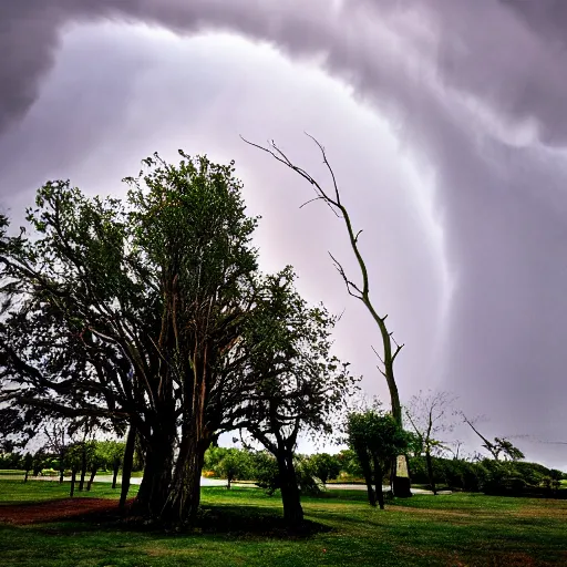 Prompt: a tornado tornado tree hybrid