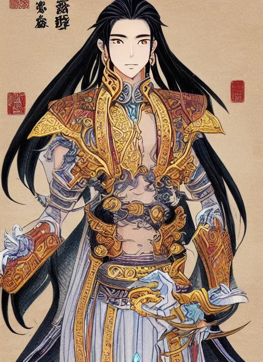 Image similar to xianxia hero, detailed, intricate, full color manga illustration