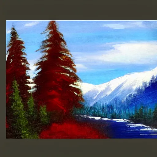 Prompt: gpu painting with bob ross