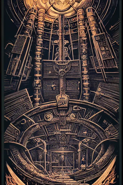 Prompt: ancient wizards laboratory, high details, intricately detailed, by vincent di fate, inking, 3 color screen print, masterpiece, trending on artstation,, sharp, details, hyper - detailed, hd, 4 k, 8 k