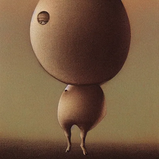 Prompt: humpty dumpty by Beksinski