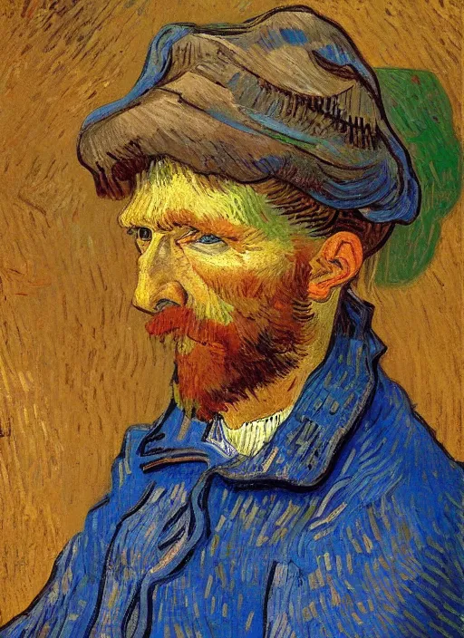 Image similar to !! portrait of a russian peasant!! by van gogh, detailed face expressionist oil painting masterpiece, 8 k resolution, smooth, sharp focus, pastel color palette, trending on artstation