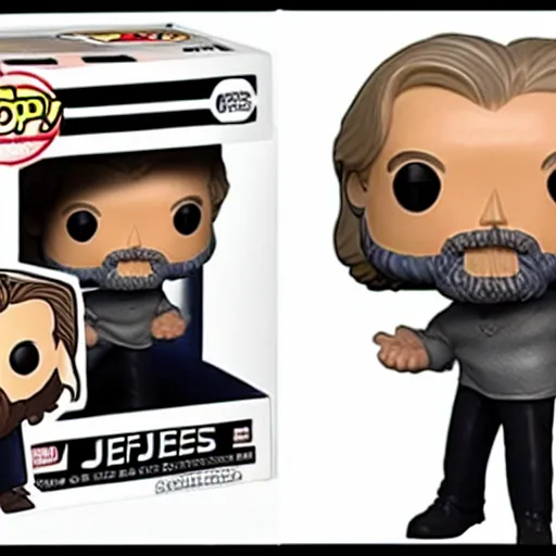 Prompt: The Dude Jeff Bridges holding bowling ball Funko Pop