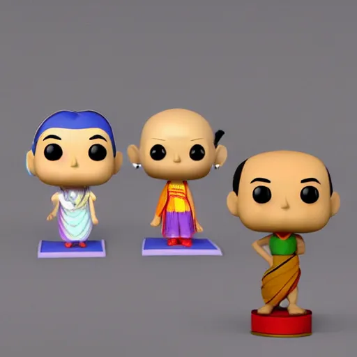 Image similar to toy of Mahatma Gandhi, pixar, very cute, chibi, pop vinyl, unreal engine, studio lighting,