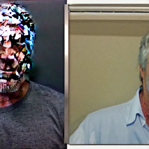 Prompt: wide angle jeffrey epstein