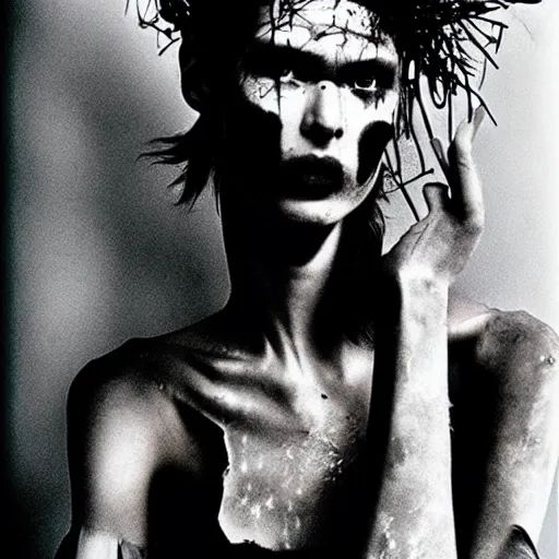 Image similar to supermodel in silent hill, steven meisel photography