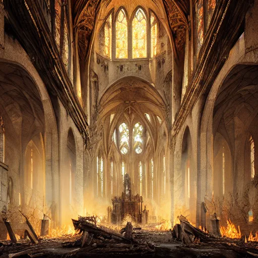 Prompt: hyperrealistic photograph of the norway churches burned to the ground, fire, giant bones, dim volumetric lighting, octane beautifully detailed render, extremely hyper detailed, intricate, epic composition, cinematic lighting, masterpiece, trending on artstation, very detailed, stunning, hdr, smooth, sharp focus, high resolution, award, winning photo