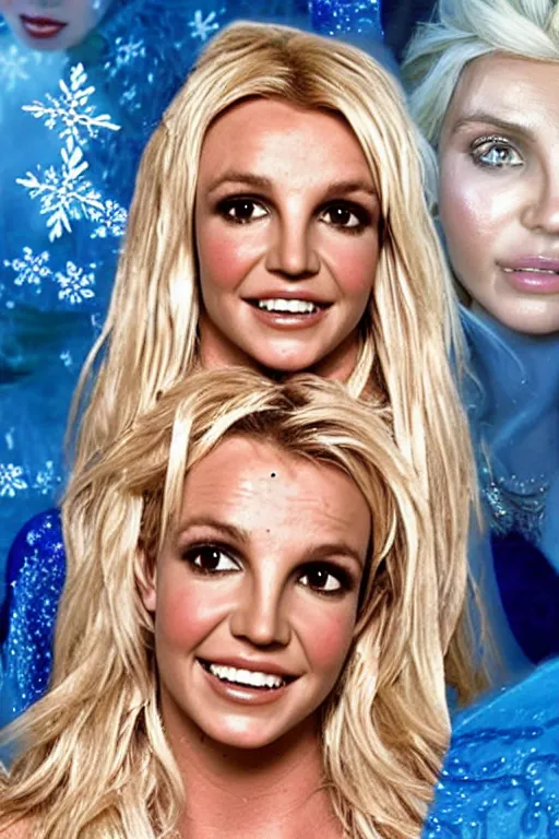 Image similar to britney spears as elsa from frozen