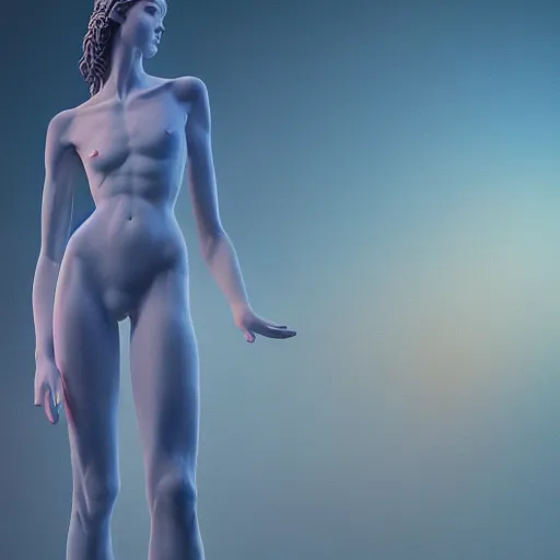 Prompt: soft greek sculpture of a tall girl painted by james jean in pastel colors. artwork by Tooth Wu and wlop and beeple and dan mumford and greg rutkowski and nekroxiii. halo. octane render, cinematic, hyper realism, octane render, 8k, depth of field, bokeh. iridescent accents. vibrant,