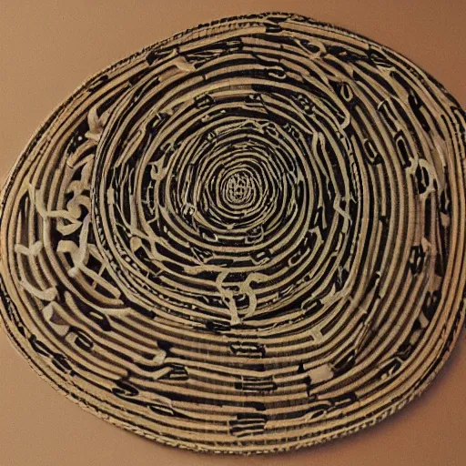 Image similar to a snake skeleton with vines woven through it