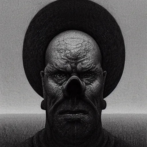 Image similar to A Black background portrait of a man with an exploding head by Zdzisław Beksiński and Simon Stålenhag,In style of Japanese comics.digital illustration,Ray tracing,hyper detailed,sharp focus,4k