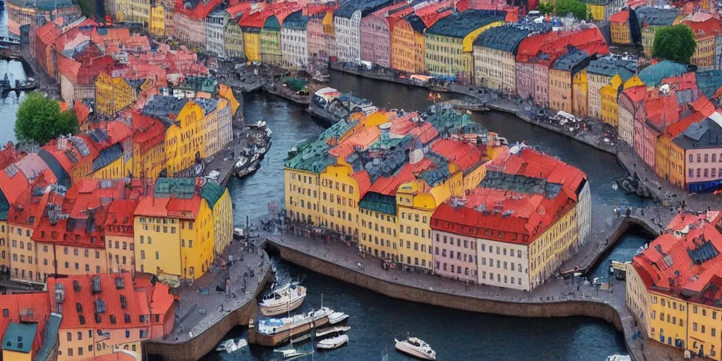 Image similar to isometric view of Gamla Stan, Sweden