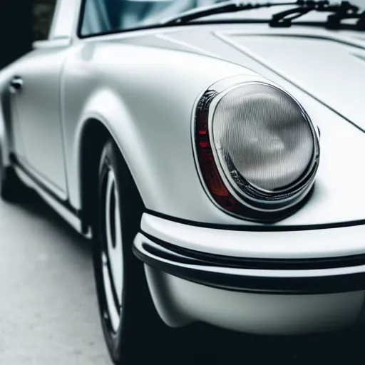 Image similar to close up photo of a porsche 9 1 1 9 6 4, cinematic, shallow dof, 3 5 mm, 4 k, macro